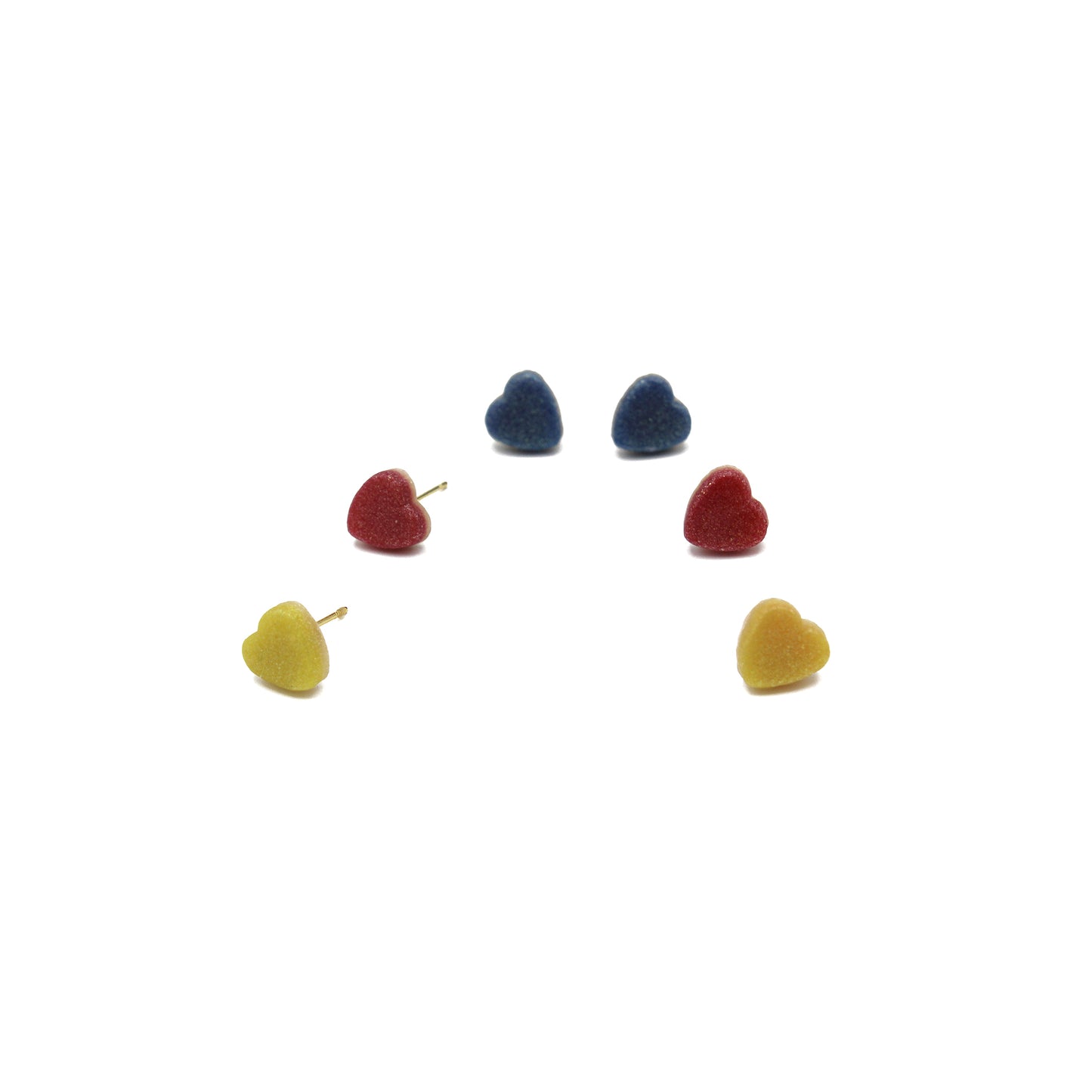Evening Dew- Heart Mini Stud Set