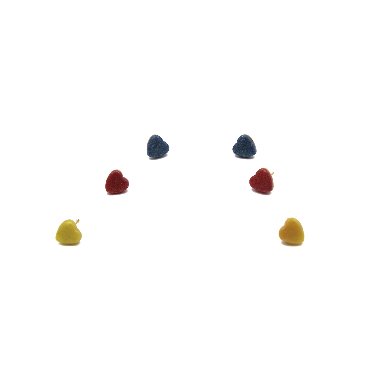 Evening Dew- Heart Mini Stud Set
