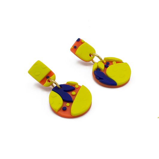 Strawberry Lime- Circle Dangle I